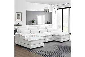Modern Chenille U Shaped Sectional Sofa Cloud Couch