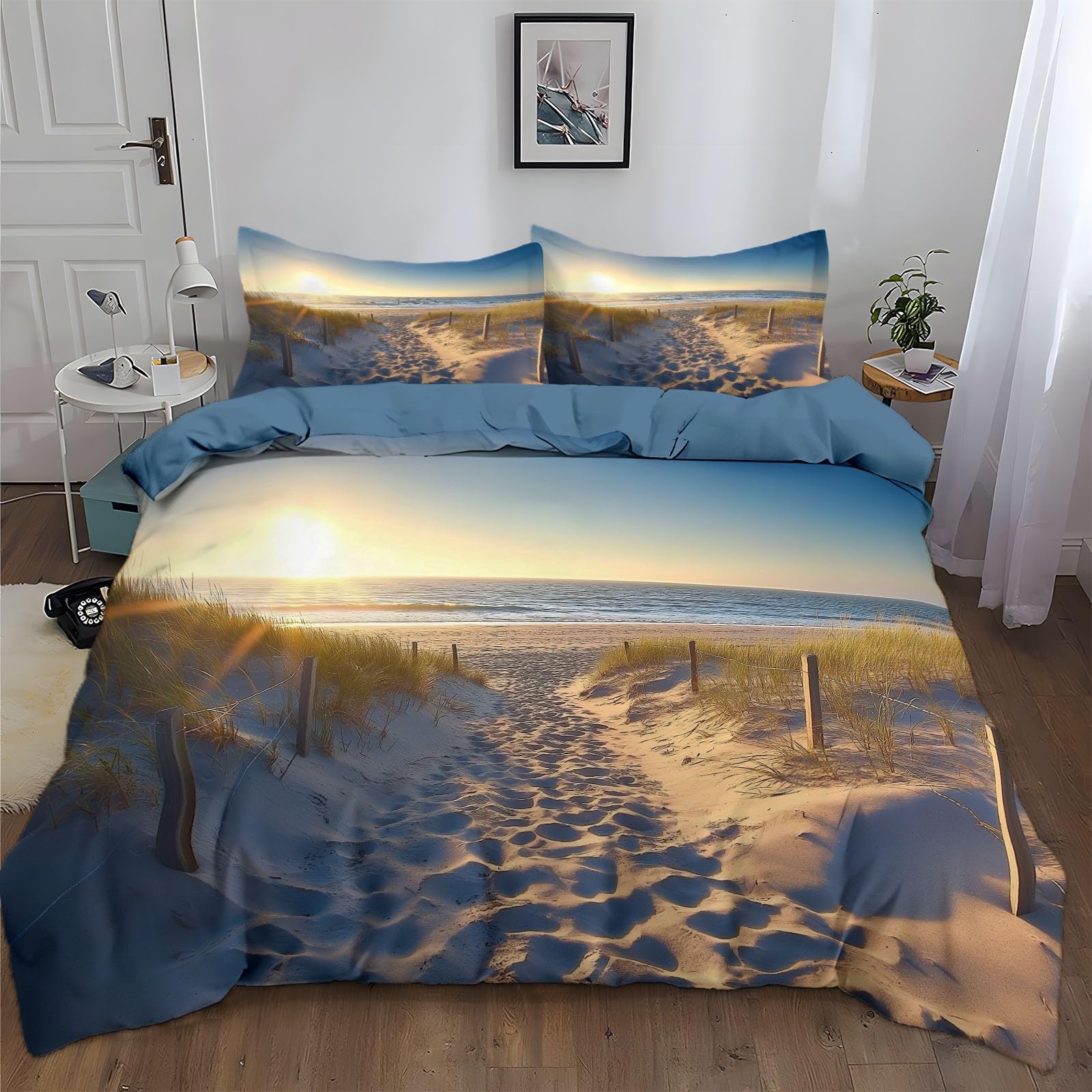 Housse de Couette 220x240 cm Coton Polyester Durable avec fermeture éclair de qualité