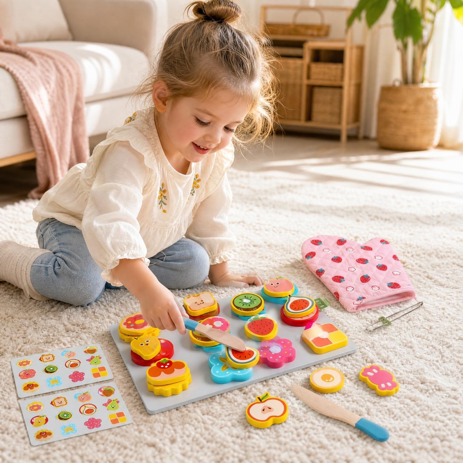 Gioco di Simulazione da con Tavola attività Senza Schermo Set da Pasticceria Giocattolo con Accessori Realistico per Area Giochi Prescolare