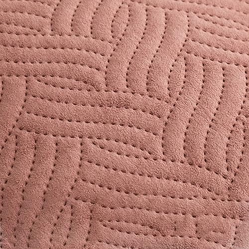 Miniatura 5 de QIYINQIN Paquete de 2 fundas de almohada rosas de 18 x 18 pulgadas, fundas de almohada decorativas acolchadas de terciopelo cuadradas de lujo para