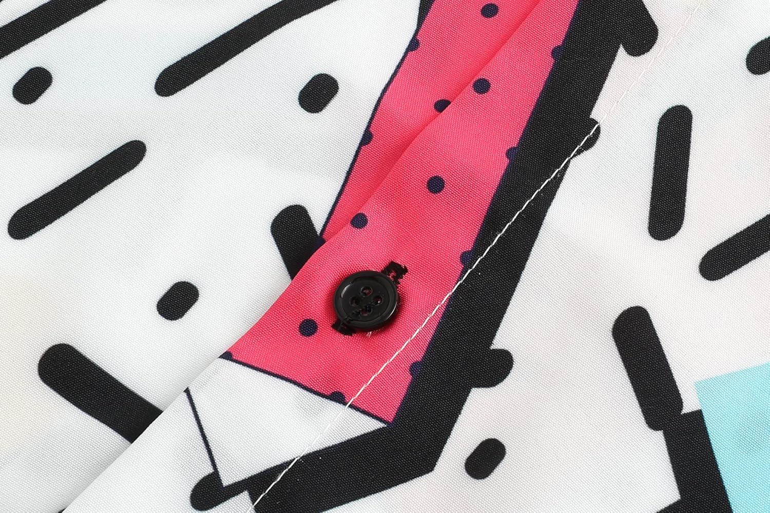 DOOPCCOR 90s Shirt 80s Shirts for Men 80s 90s Disco Retro Casual Button-Down Shirts 80s Mens Clothing - Image 5