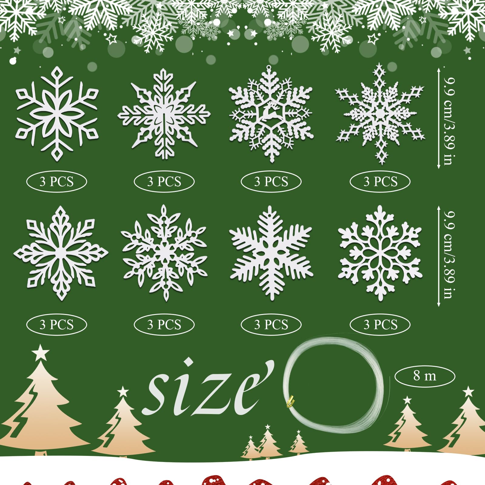 Matrice De Découpe Métallique Flocon De Neige Noël - Format Oblong 12.5 X 9.5 Cm, Pour Scrapbooking