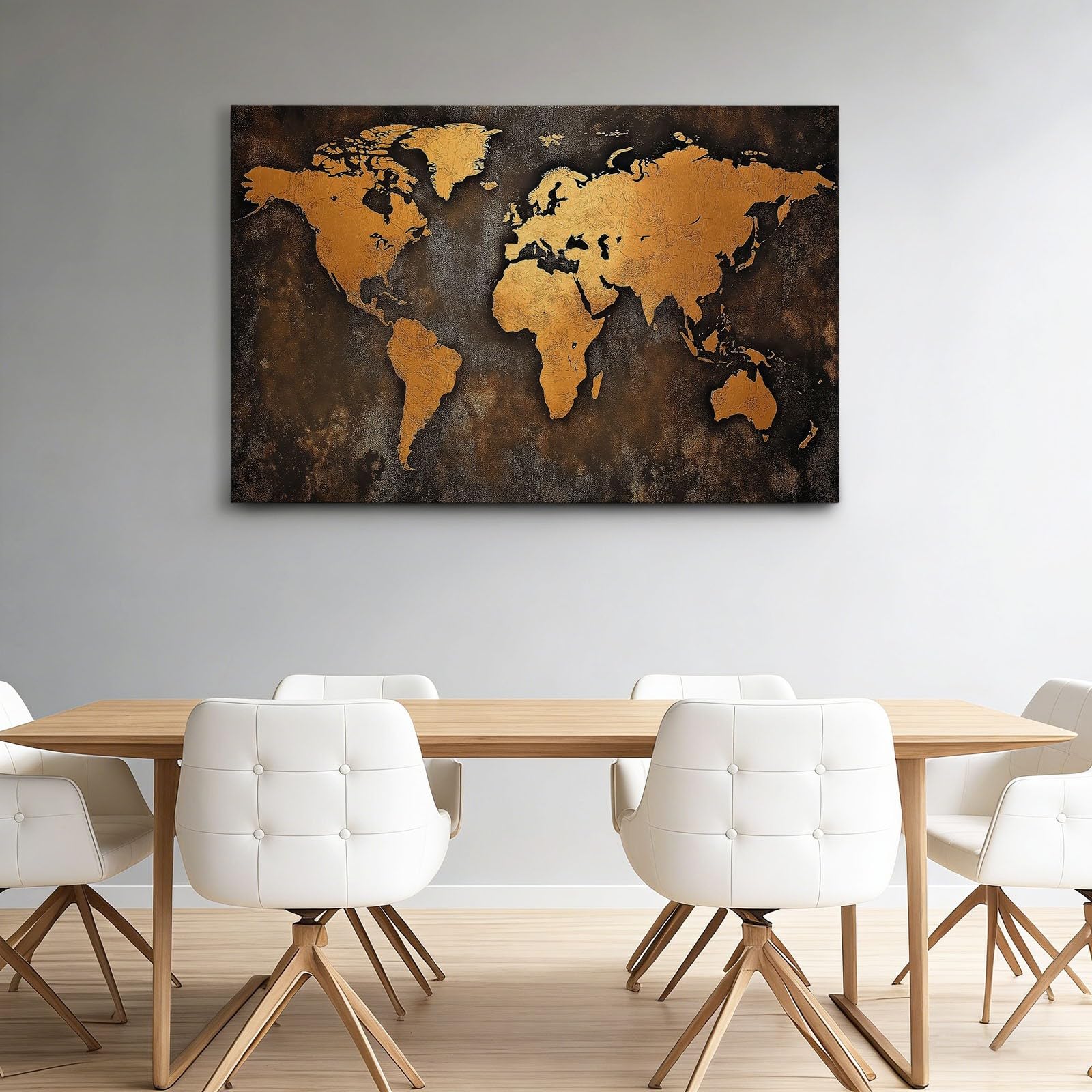 Lienzo decorativo para pared, diseño de mapa del mundo rústico, 39 x 20 pulgadas, pinturas sin marco, cuadros de pared clásicos retro, pósteres marrones o sala de estar, baño, dormitorio, pasillo