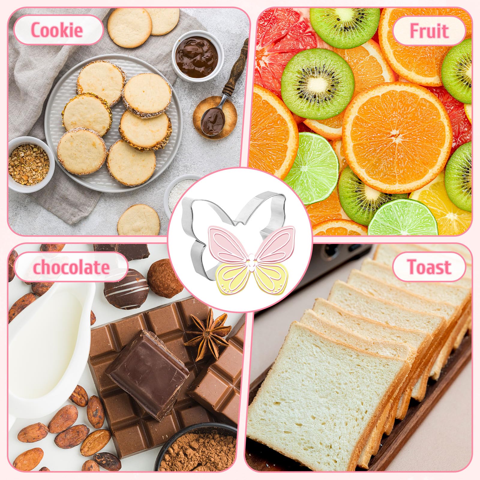 JarThenaAMCS 9 moldes para galletas de Pascua, diseño de flores de primavera, conejo, conejo, huevo, moldes de corte de galletas para fiestas de vacaciones, manualidades, suministros para hornear