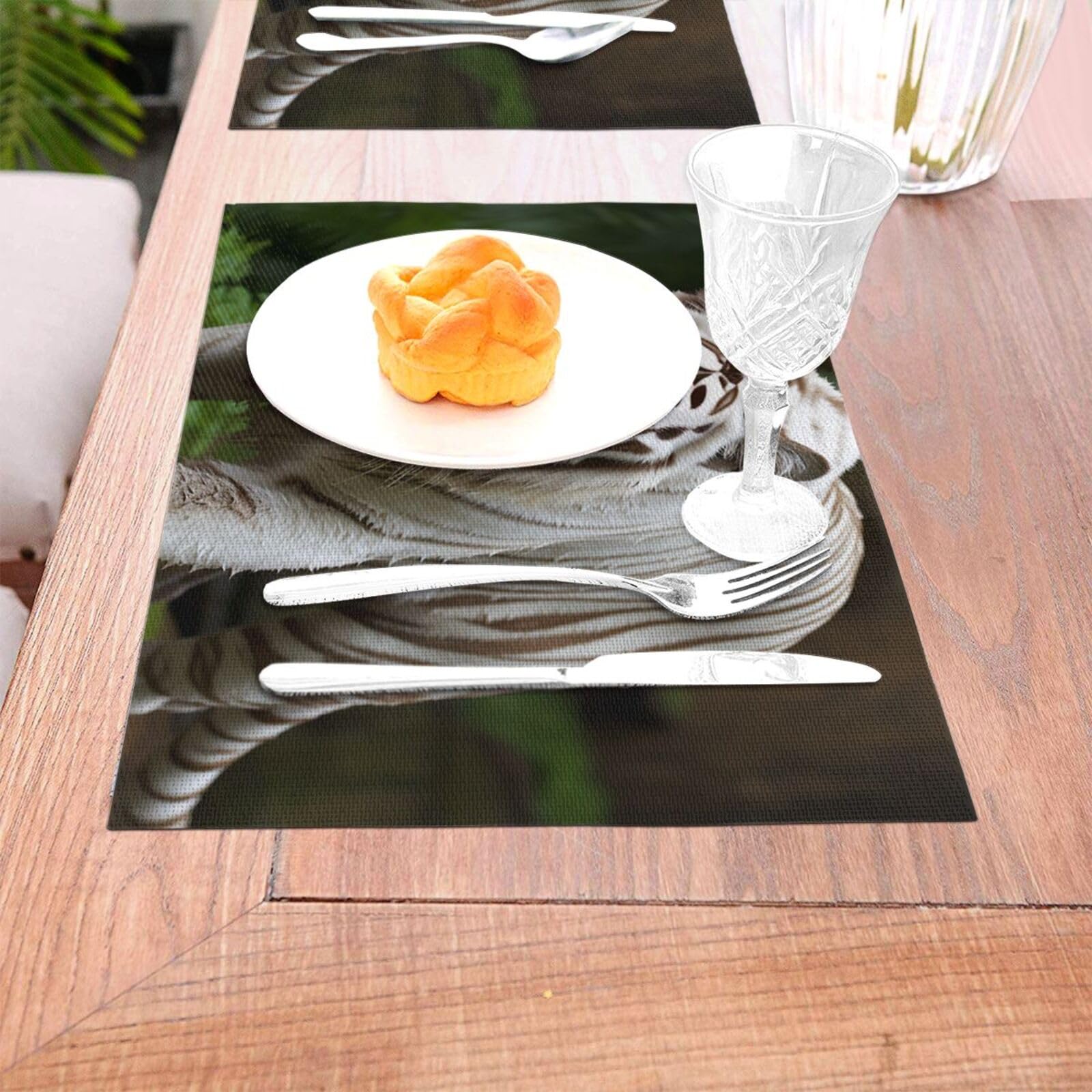 Majestic - Tovaglietta all'americana con tigre del Bengala, antiscivolo, resistente al calore, isolante, per casa, cucina, ristorante, hotel, decorazione per feste