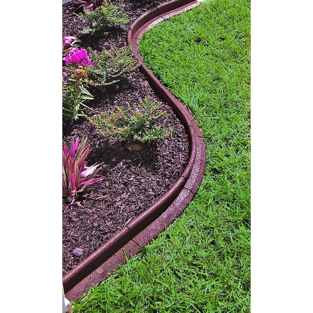 Amazon.com : EcoBorder LBRD-BRN-6PK 4 ft. L Border Rubber Edging, Brown, 6  Pack : Patio, Lawn & Garden