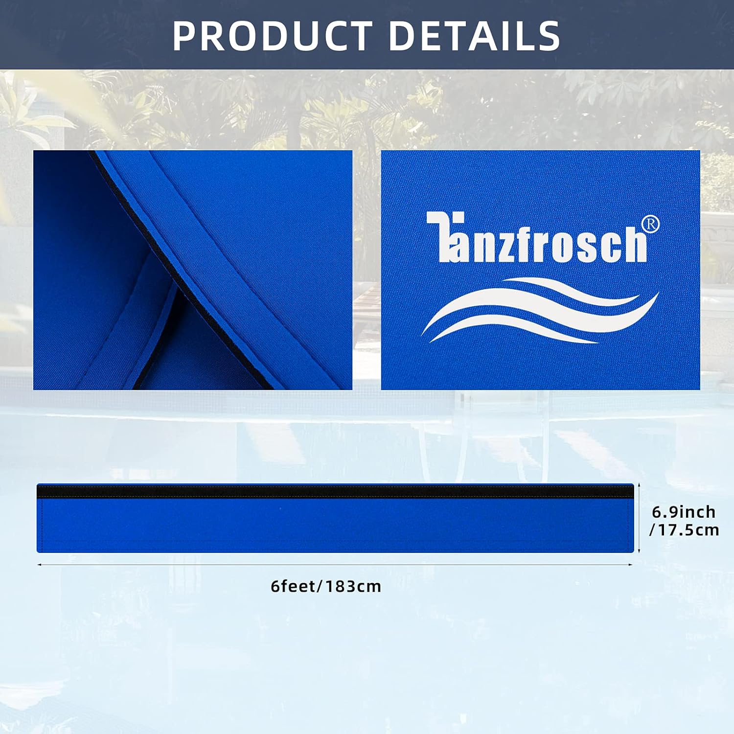 Tanzfrosch Pool Handrail Cover 6 Feet Slip Resistant Rail Grip for Swimming Pool Hand Railing Cover (1 PCS) : Patio, Lawn & Garden