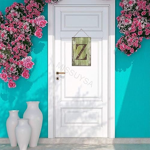 Vista 33 de Letrero colgante de madera con letra J, letrero de madera para decoración del hogar, 26 letras del alfabeto de metal, placa de madera, decoración