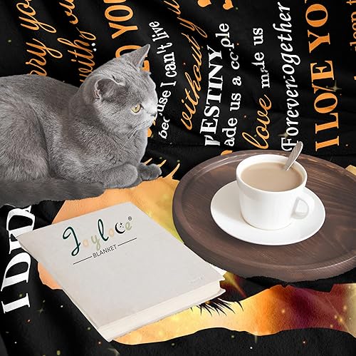 Miniatura 5 de Manta con texto en inglés «To My Wife» de marido para esposa, manta de forro polar súper suave para parejas de 60 x 50 pulgadas | Ideas románticas