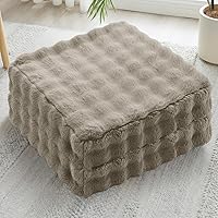 Vista 9 de 2 Piezas Almohadas de Espuma de Alta Densidad para Piso - Almohadas Grandes Mejoradas para Asientos de Adultos - Cojín de Piso para Exteriores