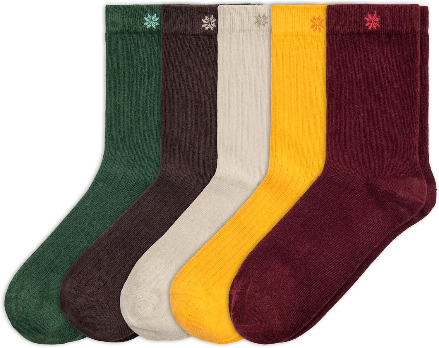 NORDIC Socks Merino Wool Everyday Dress Socks for Men & Women, 5-Pack Crew, Unisex, Classic Socks with Stay-Put Fit