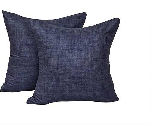 Miniatura 4 de SCARLETT LINENS Juego de 2 almohadas decorativas para sofá cama, almohadas decorativas de sala de estar, almohadas rústicas, fundas de almohada