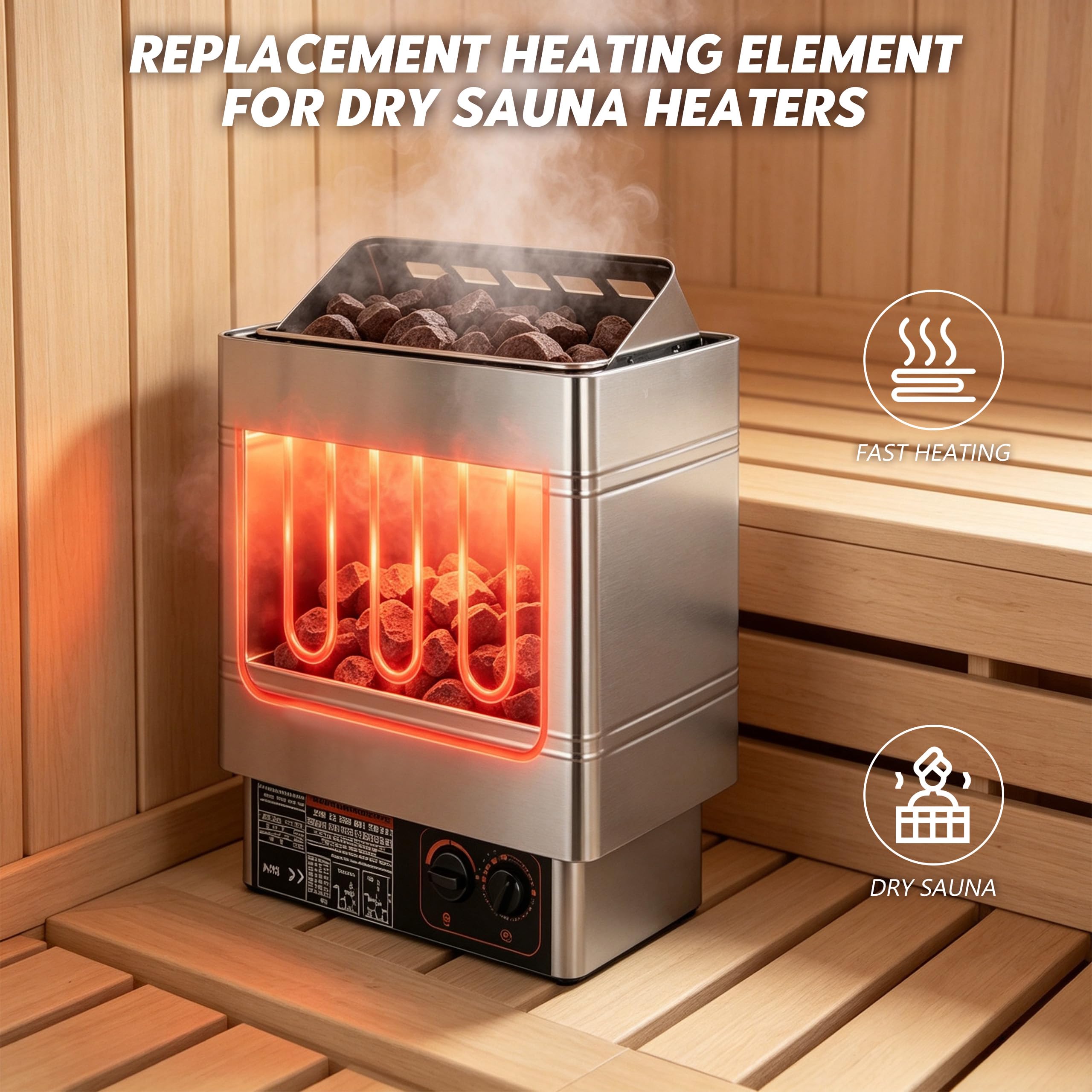 220V 2670W Heizelement für Saunaofen, Heizspirale Räucherofen