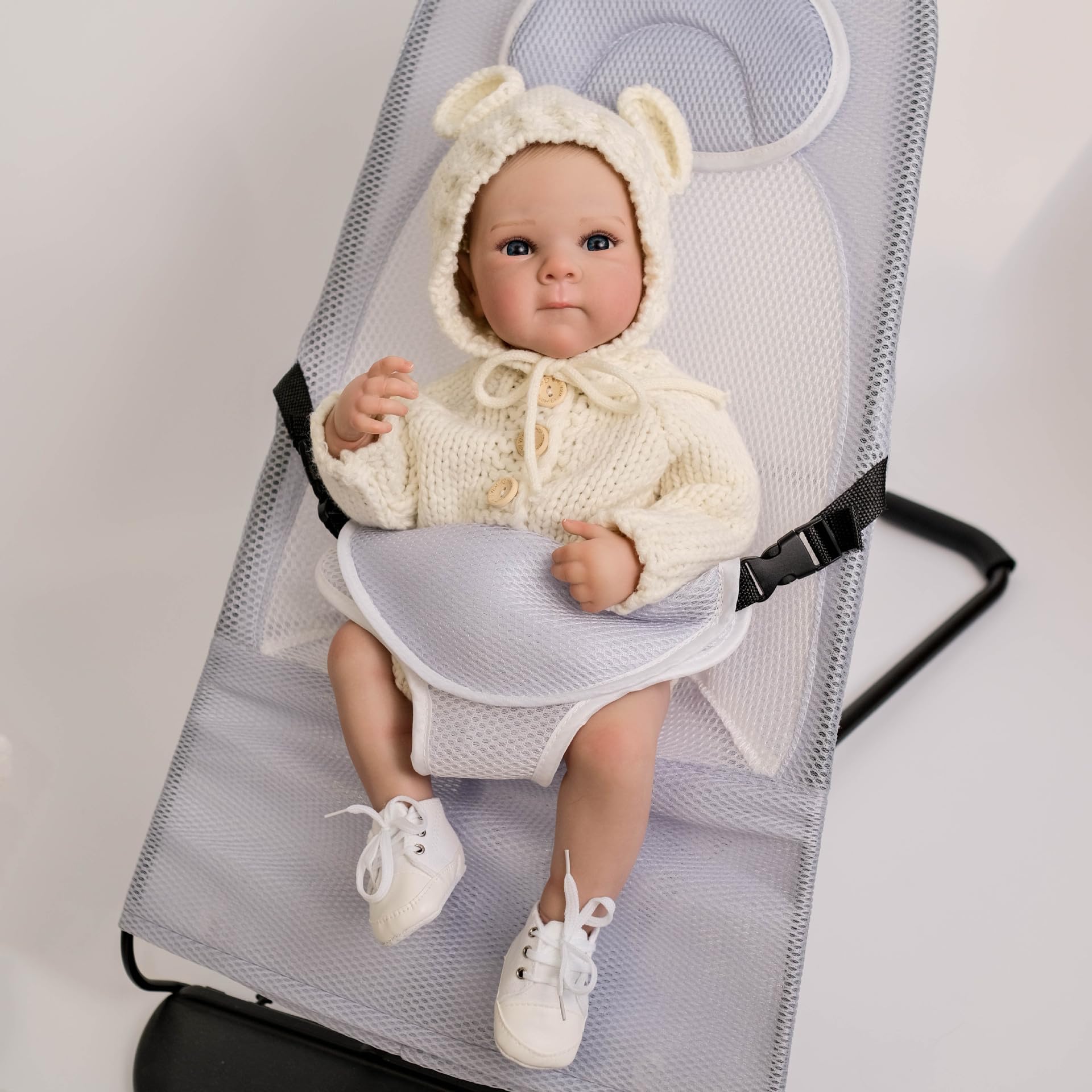 ZIYIUI Reborn Puppe Reborn Babypuppen Mädchen 19 Inches Handgefertigt Waschbar Reborn Babys Weiche Vinyl Körper, Wiedergeboren Babypuppe Sieht Wie EIN echtes Baby (Augen offen Mädchen)