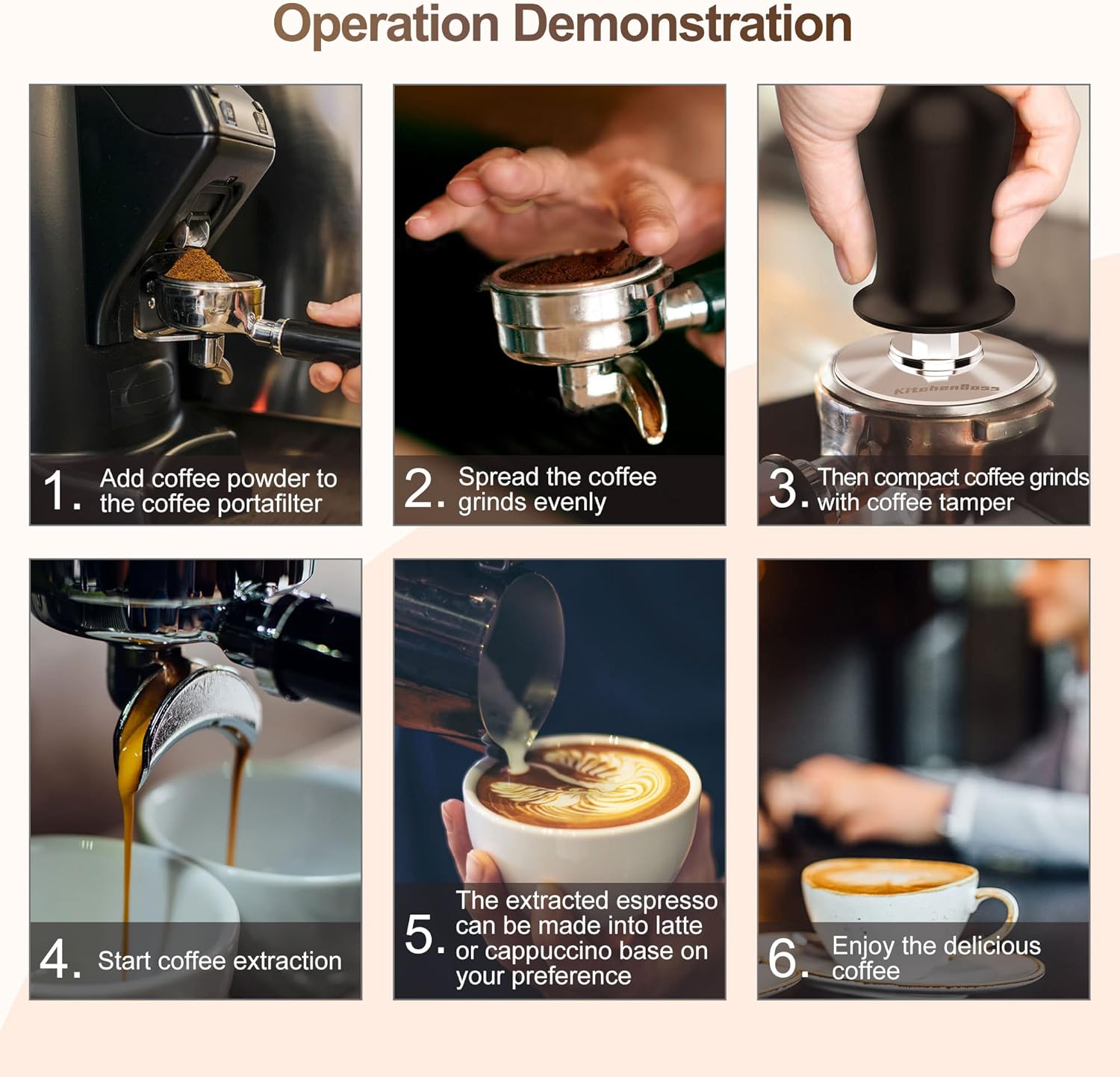 Espresso Tamping Operation Demonstration