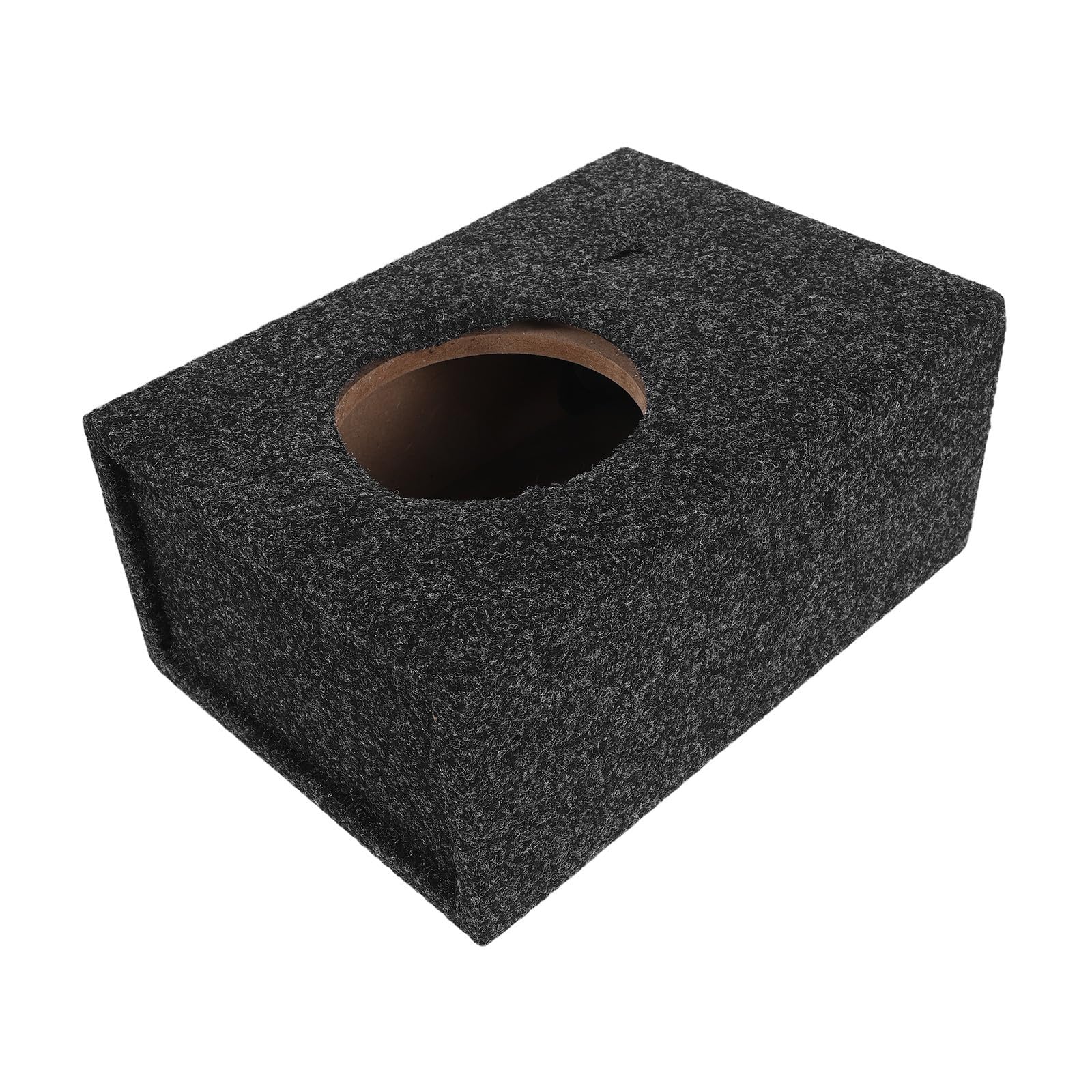 SHINEOFI Cassa per Altoparlanti Quadrata Portatile da 5 Pollici in Legno Rivestimento in Feltro, Facile da Installare, Scatola Subwoofer Sottile per Audio Camion e Musica