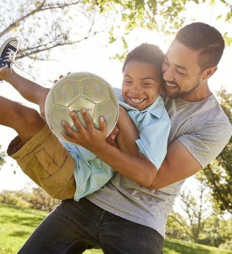 Miniatura 4 de Barocity Iridescent Soccer Balls Set of 4  Official Match Ball with Reflective Hex Pattern, Sport Soccer Balls for Indoor and Outdoor Training and