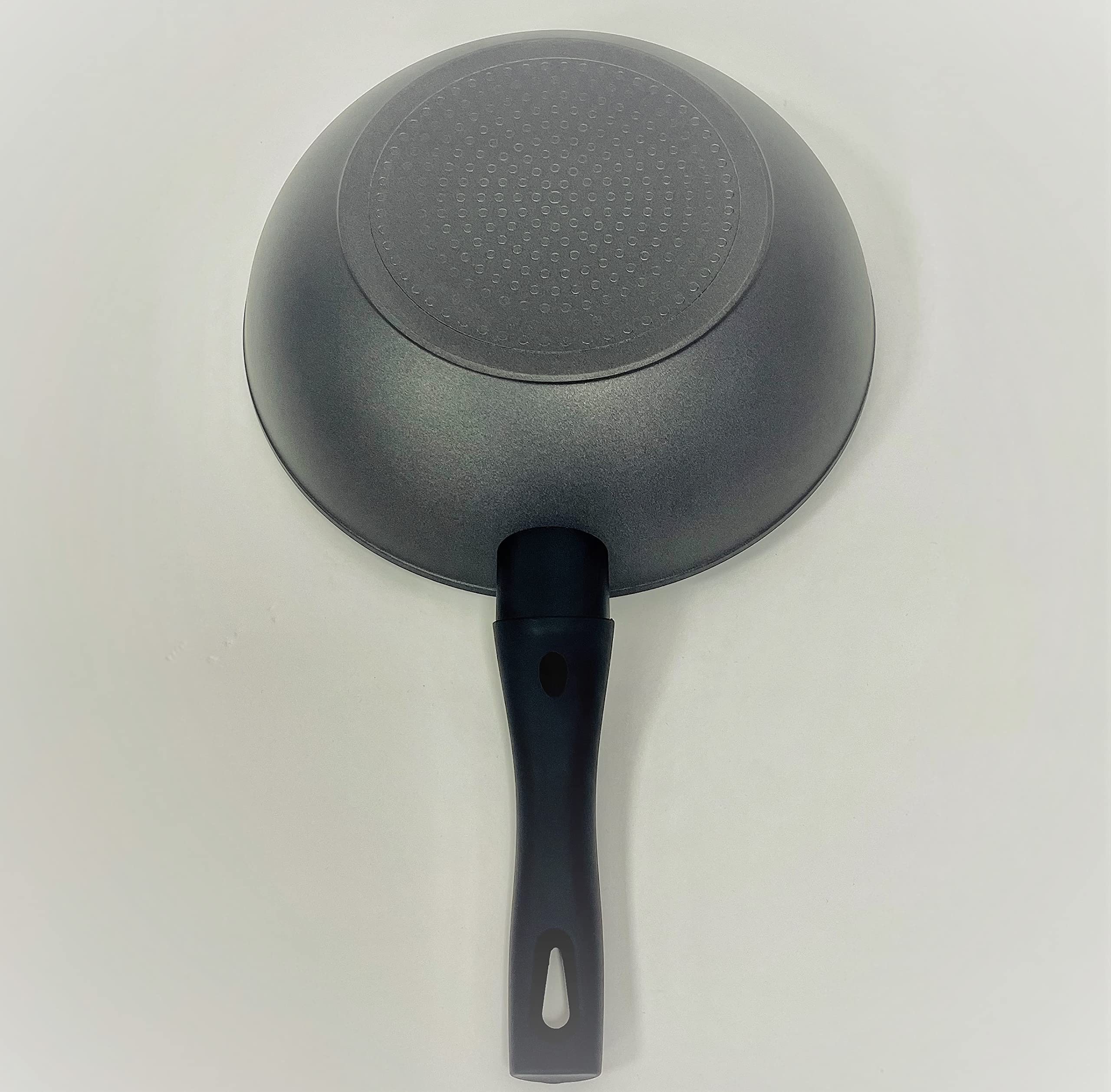 PINTINOX Wok con Coperchio, Linea Energy, diam.28cm in Alluminio Forgiato, Adatto all'Induzione, Interno Antiaderente, Manico Soft Touch