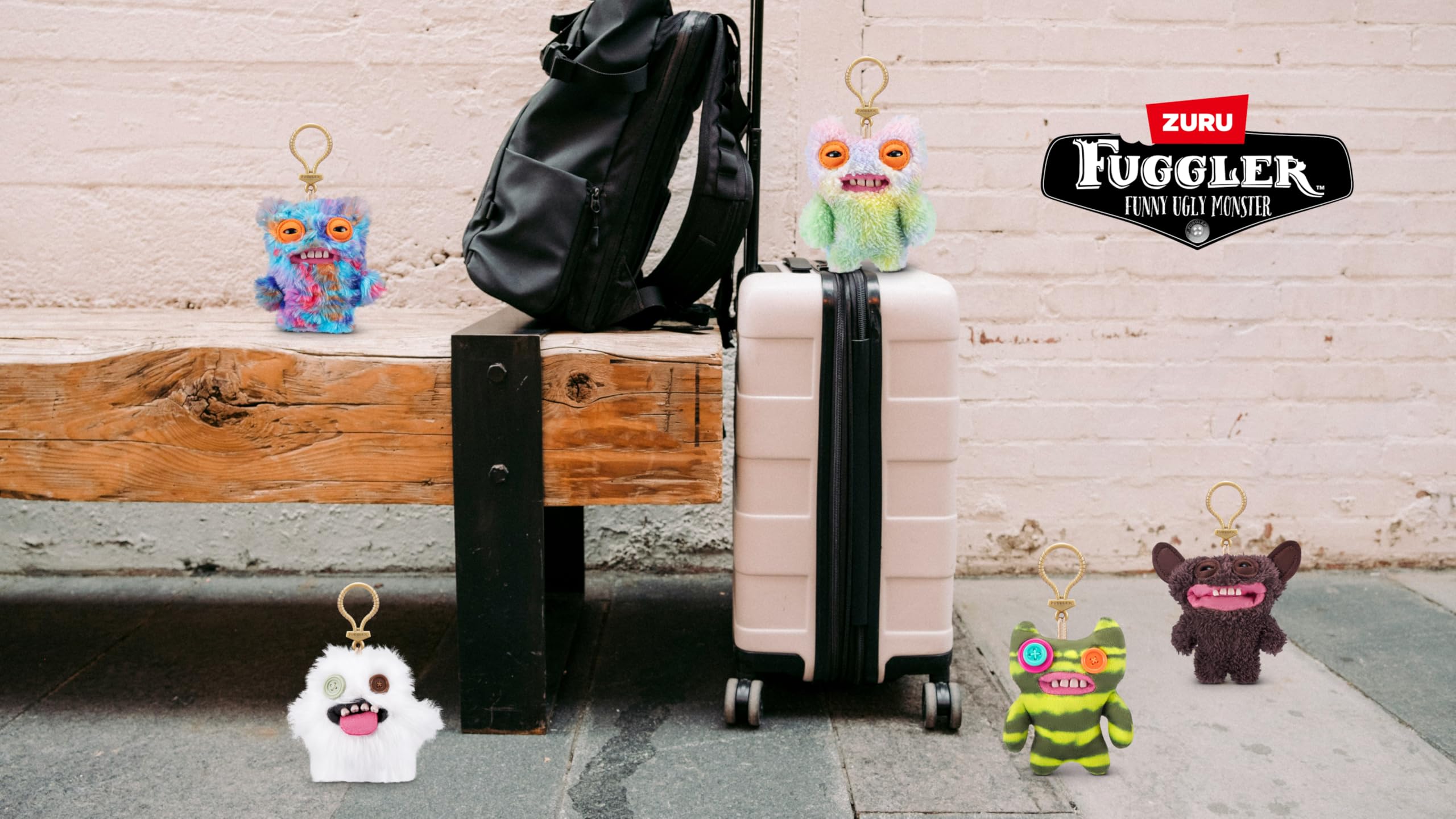 Fuggler Key Rings by ZURU Funny Ugly Monster, Plush, Collectible, Toy (3 Pack): Series 3