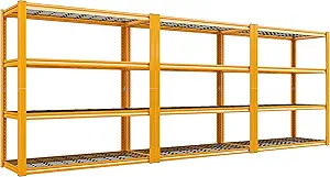 REIBII Garage Shelving Heavy Duty Load 2200LBS, 4 Tier X-Wide Garage Storage Shelves Heavy Duty Shelving, Adjustable Metal Shelves for Storage Shelving, Garage Utility Shelf Rack, 3P