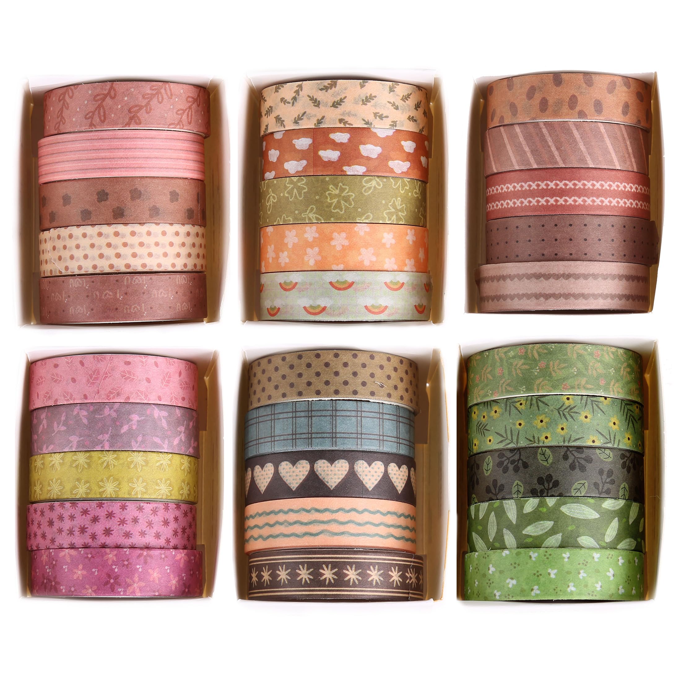 Maigre Washi Tape Set Masking Tape 30 rouleaux Ruban adhesif