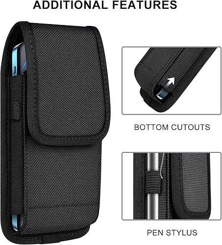 Miniatura 7 de ykooe Funda de nailon para teléfono celular compatible con Galaxy S23 Ultra S22 Ultra A14 A13 Moto G Stylus G Play 2023 G Power 5G Edge+ Pixel 7 Pro