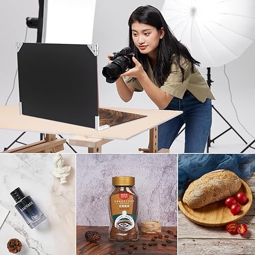 Miniatura 5 de Tablero de fondos para fotografía de alimentos: 7 piezas de 12 patrones de fondo de producto Kit de mesa - Accesorios planos para joyas (tamaño