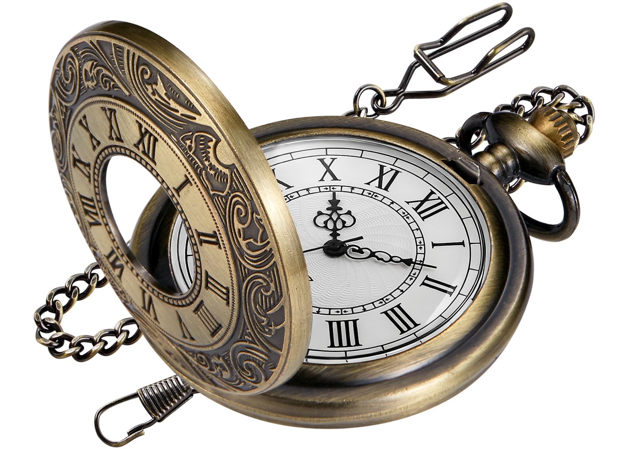 Photo 1 of Realpoo Vintage Pocket Watch with Chain