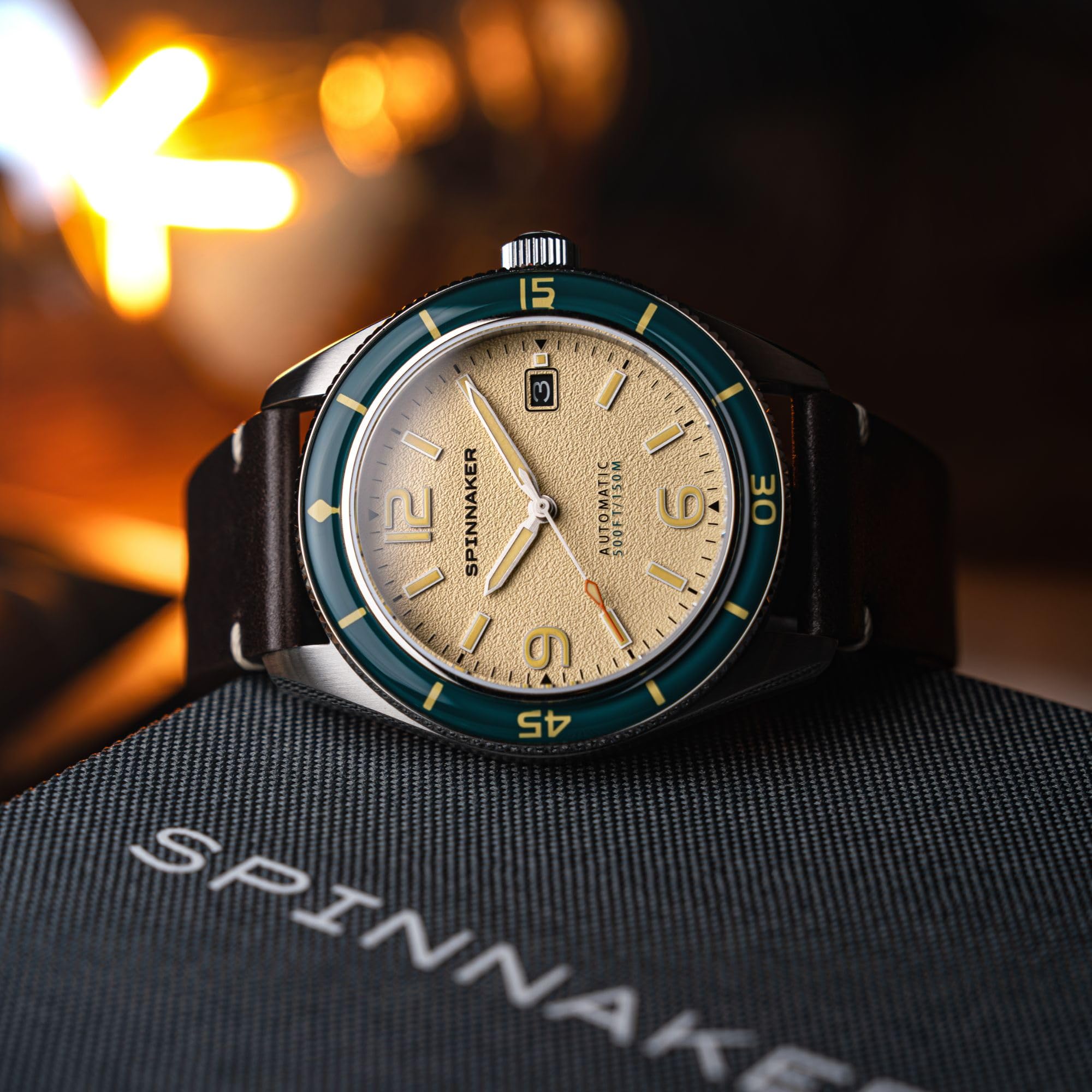 Spinnaker Fleuss SP-5055 - Orologio automatico da uomo, con cinturino in pelle, 43 mm