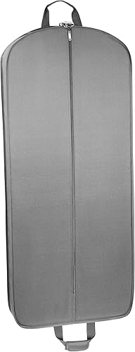 Miniatura 3 de WallyBags Bolsa de viaje de lujo de 52 pulgadas con dos bolsillos, perfecta para vestidos, trajes, hombres y mujeres, Gris, Bolsa de ropa de viaje