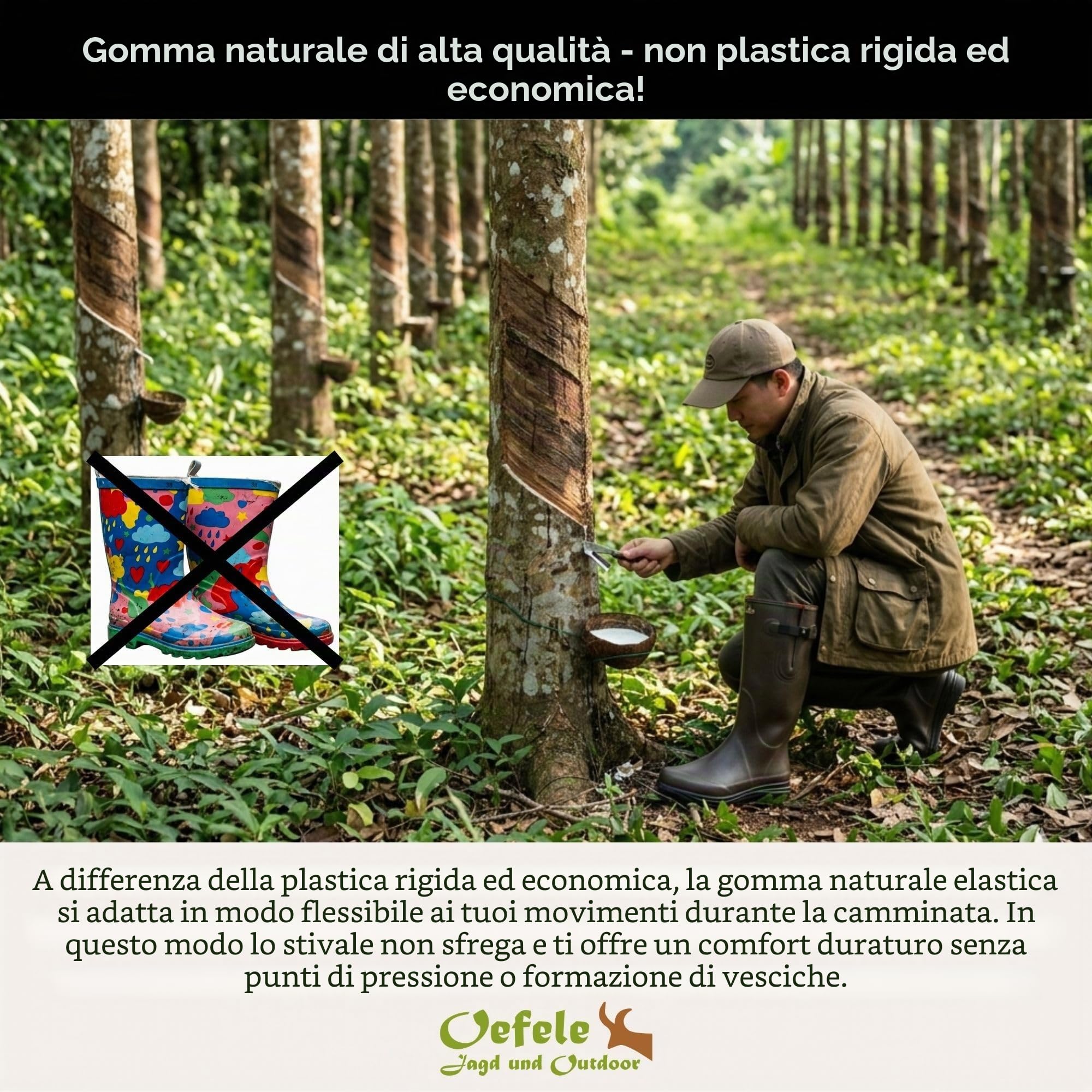 La Chasse Stivali di gomma in neoprene Nizza per uomo e donna, assolutamente impermeabili, in gomma da caccia, invernali, per cacciatori, stivali in neoprene foderati, in gomma naturale, da pesca