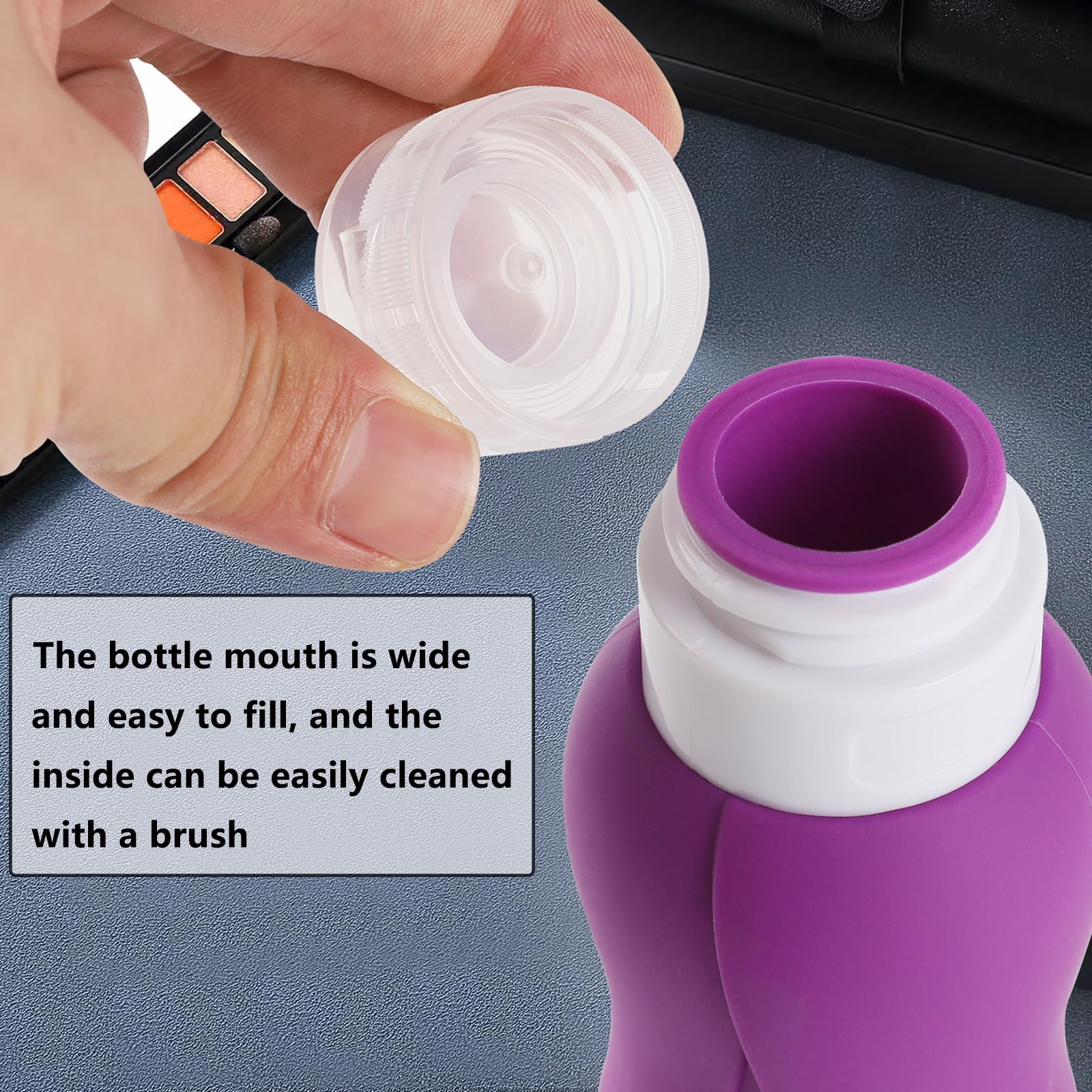 Mabnuby 5 Pack Rose Silicone Refillable Travel Liquid Bottles 3oz Size Containers for Toiletries Tsa Approved Leak Proof Toiletry Squeeze Bottle Set