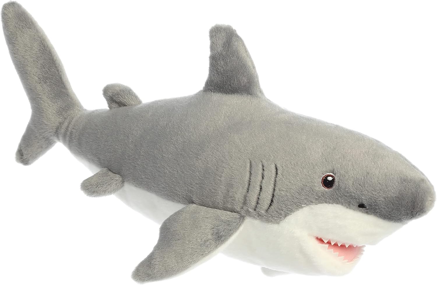 Aurora Adventurous Destination Nation Great White Shark Stuffed Animal - Global Exploration - Learning Fun - Gray 17 Inches