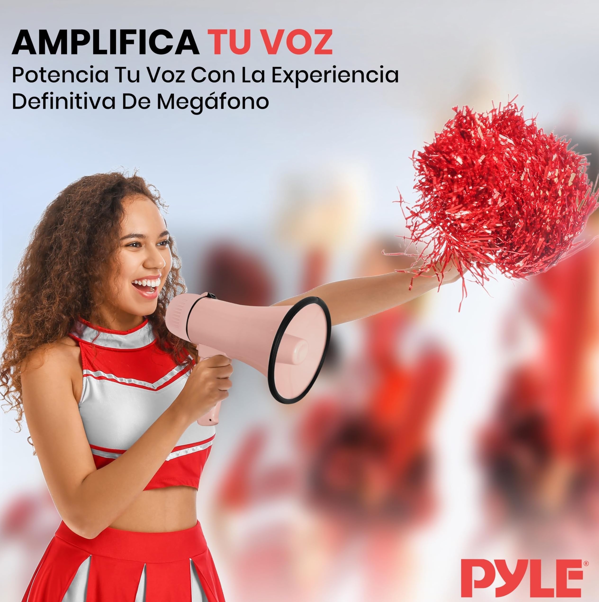 Pyle Megafono Portatil 20V Altavoz Sirena Compacto