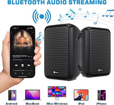 NBVOICE Professional Portable All-in-One Integrated 2-Way PA System Fixed Setup, Suitcase Design w/ 8-Channel Mixer, 2 Speaker Stands, Bluetooth, Mic for Performances, Presentations