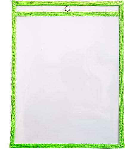 Miniatura 7 de 10 bolsillos de borrado en seco, bolsillos de gran tamaño de 10 x 13 pulgadas, perfectos para la organización del aula, bolsillos reutilizables de