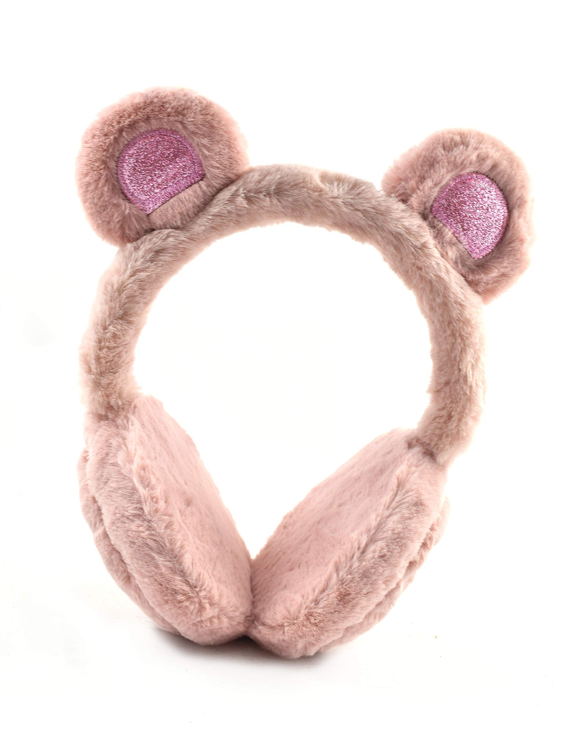 DC DECORIO Latest Style Cute Winter Outdoor Adjustable Ear Muffs Ear Warmer Bear Style for Girls and Women (Dark Brown)-image-49