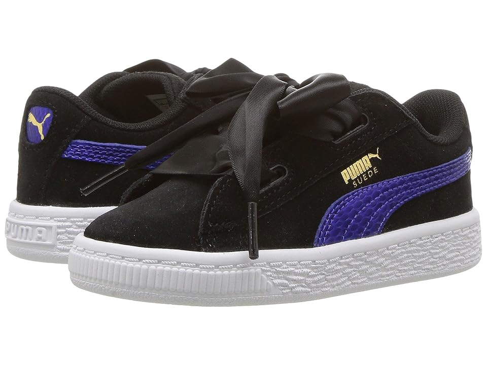 

Puma Kids Suede Heart SNK (Toddler) (Puma Black/Baja Blue) Girls Shoes