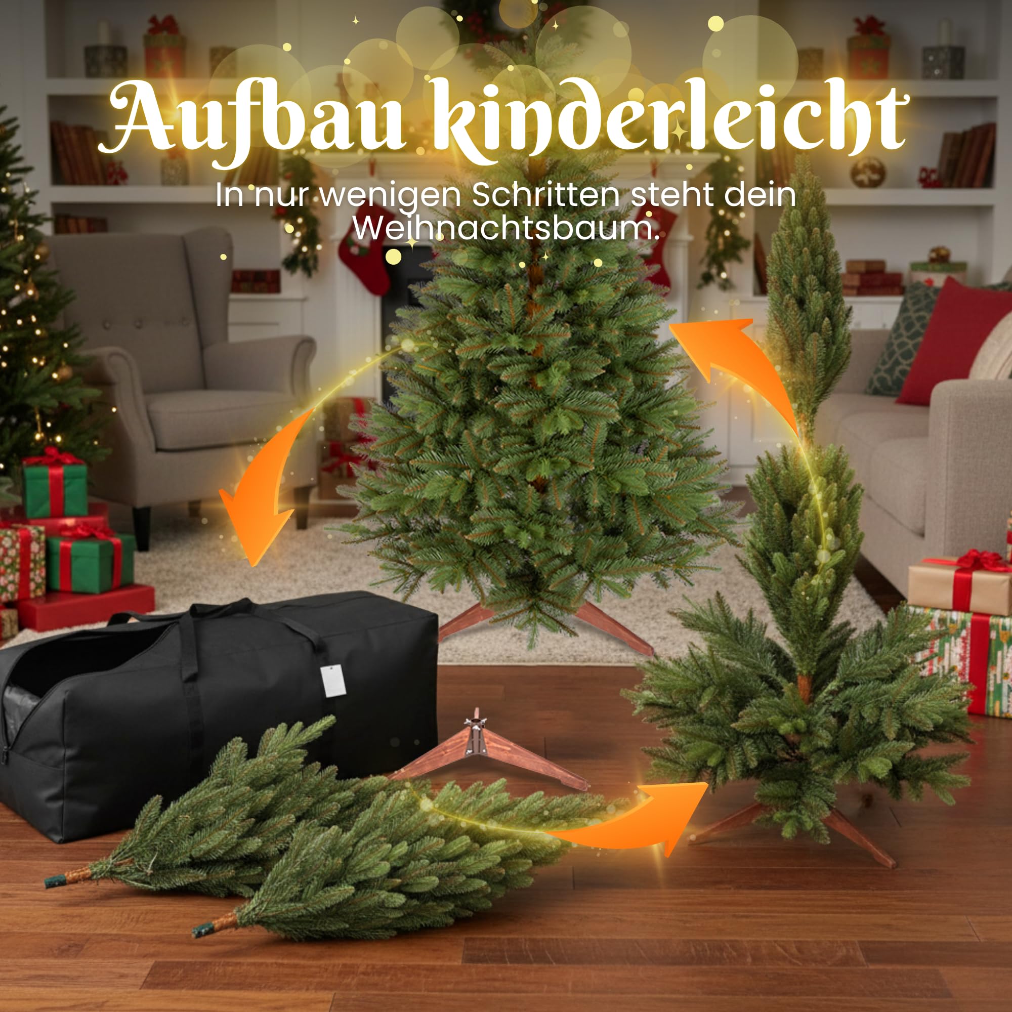 Amazon.de: Knstlicher Weihnachtsbaum 220 cm - PVC & Spritzguss Tannenbaum  knstlich mit Stnder - Premium Weihnachtsbaum knstlich 220cm - PVC  Christbaum wie echt naturgetreu - Outdoor & Indoor Christmas Tree