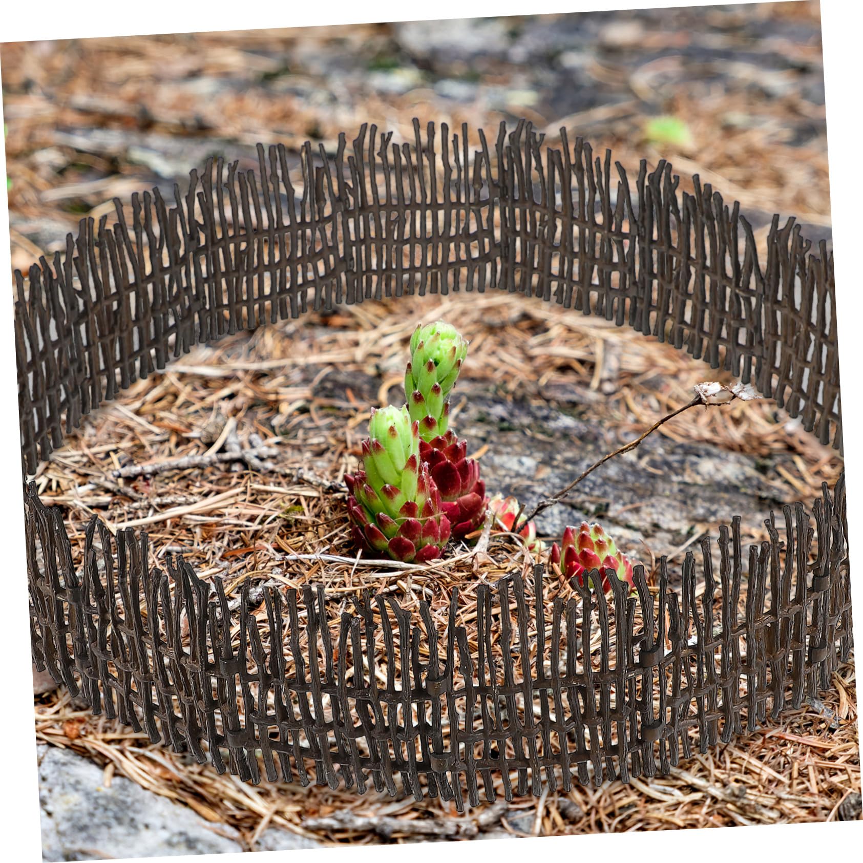 TOYANDONA de Vallas de Juguete y Material PVC para Animales de Granja Apariencia Realista Juego de 40 Piezas Accesorio Adecuado para Construcciones de Granja