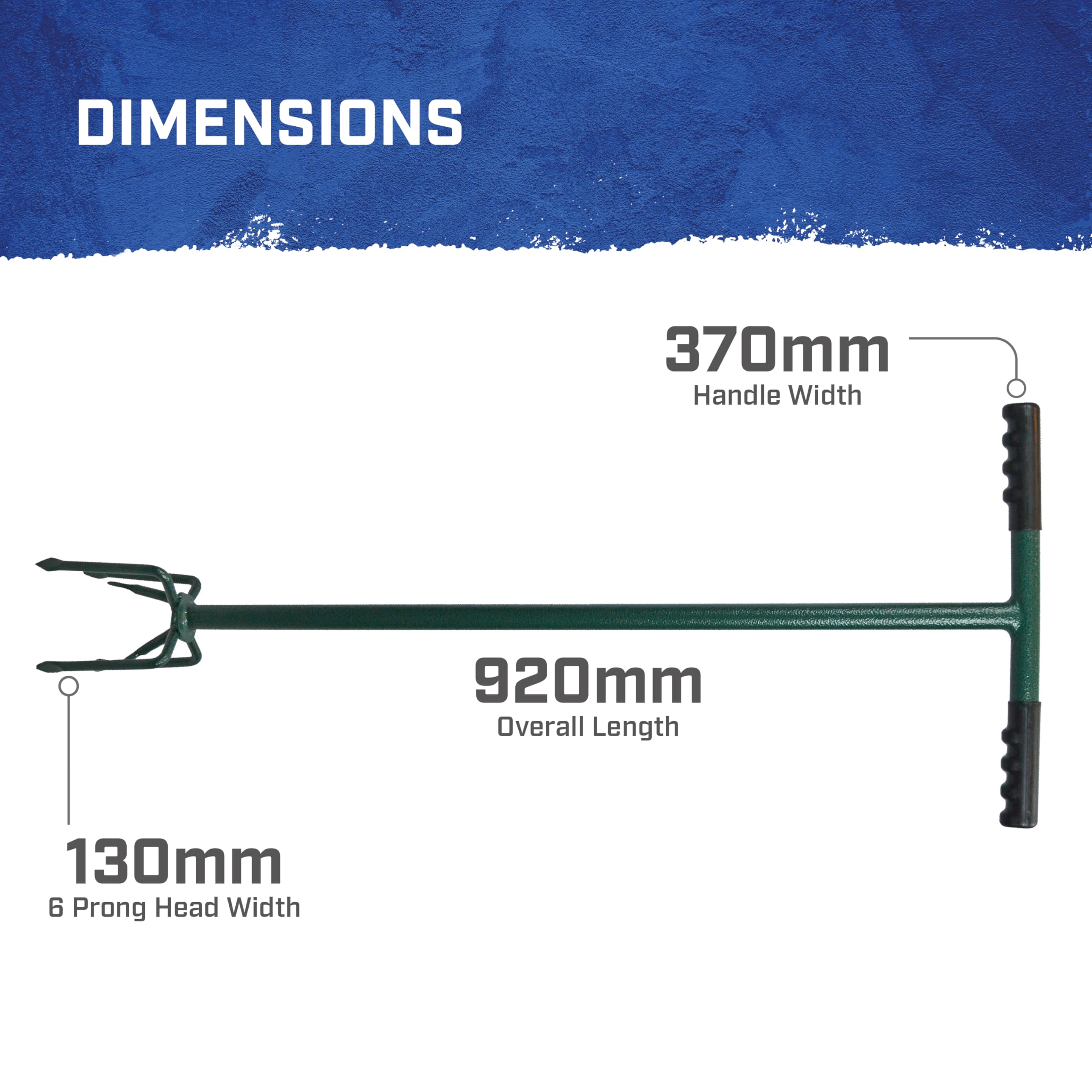 Cultivateur multidents Faithfull Countryman, Outil de Jardin en Acier au Carbone forgé pour ameublir la Terre – Longueur : 920 mm