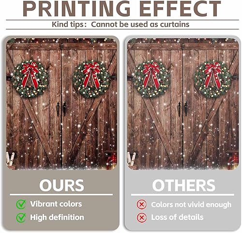 Miniatura 21 de 7x5ft Fabric Winter Christmas Rustic Barn Photography Backdrop Wood Xmas Tree Snow Gifts Santa Background Holiday Party Decorations Photo Booth