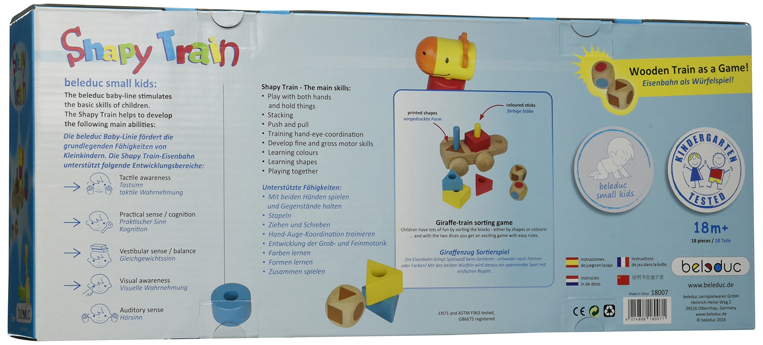 Hape 18007 – pociąg kształty i kolory