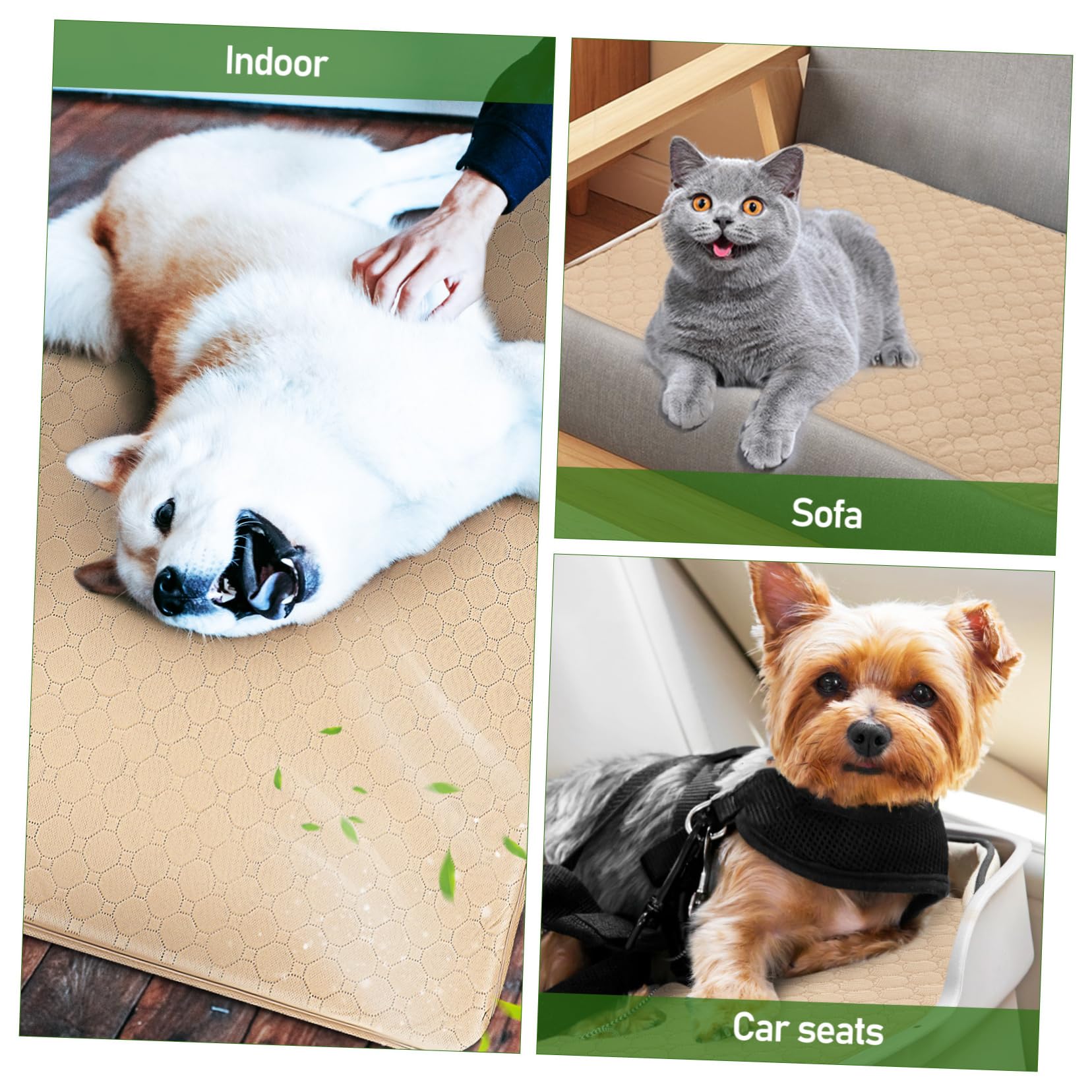 Empapadores para Orina de Perro Extra Grandes Lavables 2 Piezas | Poliéster, Base Antideslizante Reutilizable, para Gatos y Perros, Uso en Sofás y Jaulas
