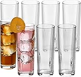 PARNOO Highball Glasses - Tall 10 oz. Cocktail Glasses for Cold Beverages - High Ball Glasses Set for Parties, Weddings, Birthdays, & Anniversaries - Dishwasher-Friendly Water Glasses Set of 8