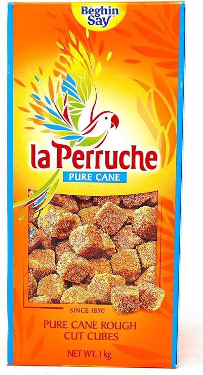 La Perruche Pure Cane Rough Cut Cubes Brown 1kg | 100% Cane | Ideal for Tea and Coffee | Perfect for Cafes and Hotels