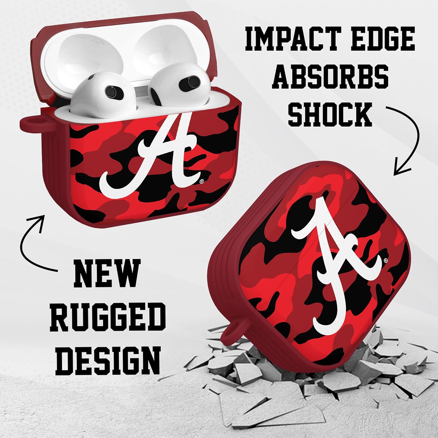 Affinity Bands Alabama Crimson Tide HDX Case Cover Compatible with Apple AirPods Generation 3 (Camo)
