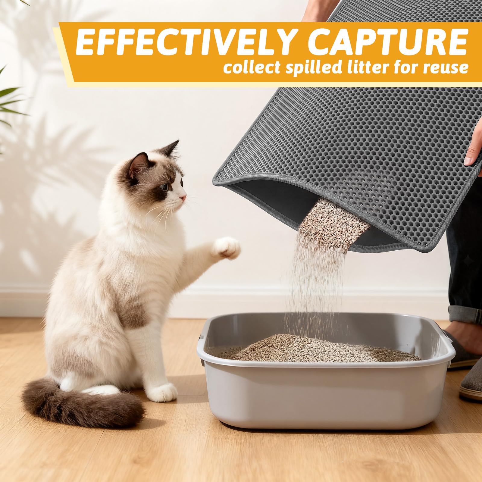 Amazon.com : Pieviev Cat Litter Mat Double Layer Waterproof Urine Proof  Trapping Mat 1 Pack (Gray, 30x24 Inch (Pack of 1)) : Pet Supplies