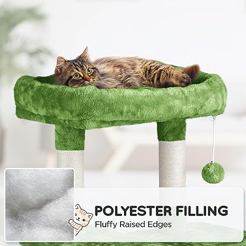 Miniatura 5 de Yaheetech Torre para gatos de 63 pulgadas de varios niveles para gatos de interior, árbol alto para gatos con postes rascadores cubiertos de sisal y