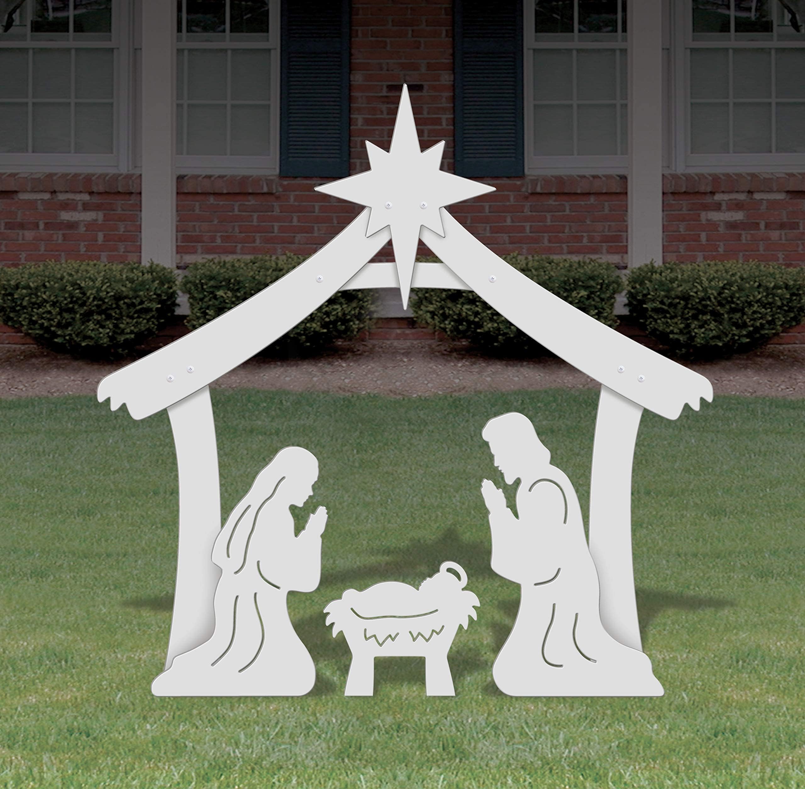 Teak Isle Outdoor Nativity Set. Weatherproof Outdoor